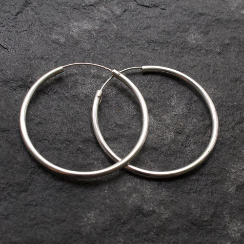 925 Silver Hoops