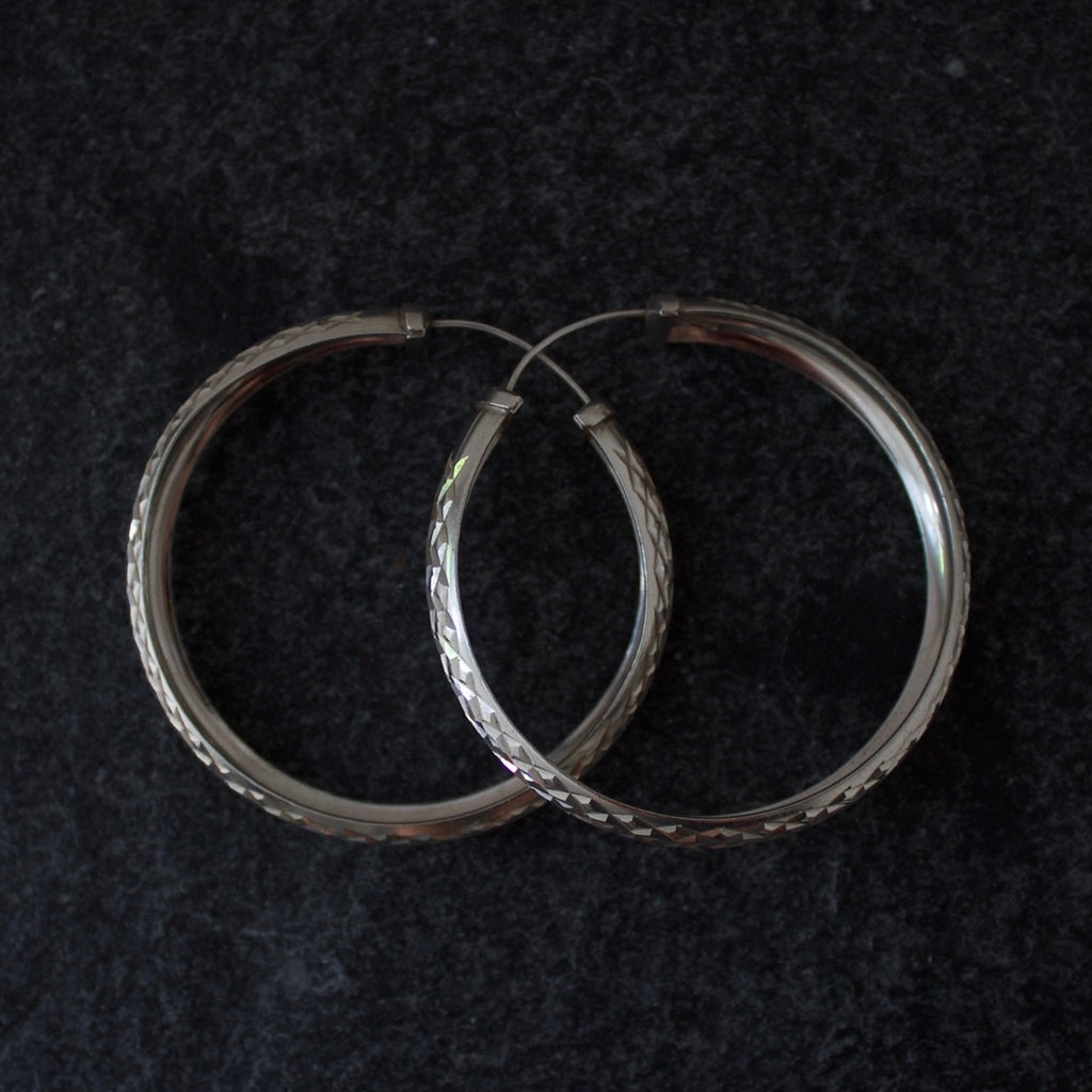 Statement Silver Hoops