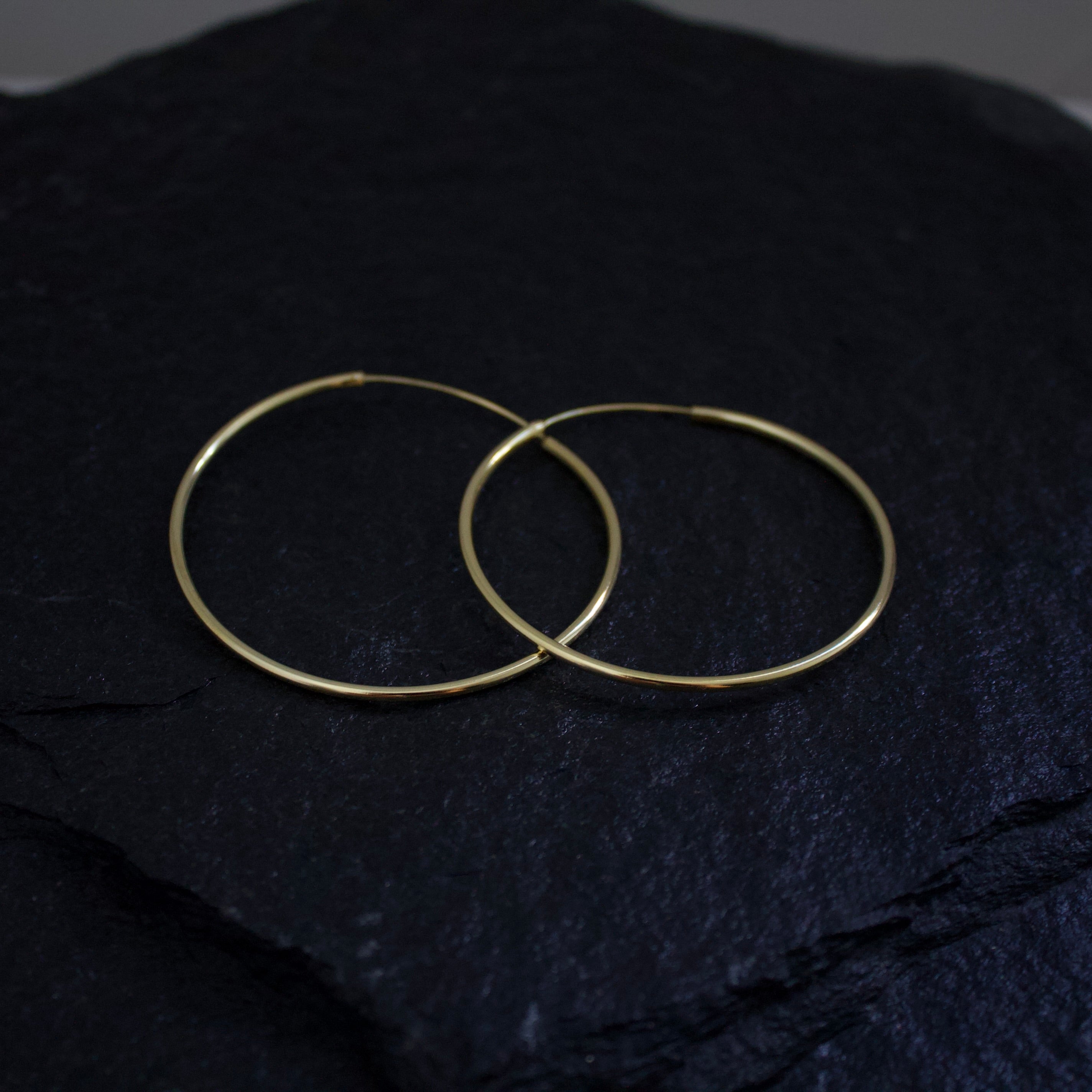 2mm Gold Hoops