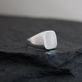 Mens sterling silver signet ring