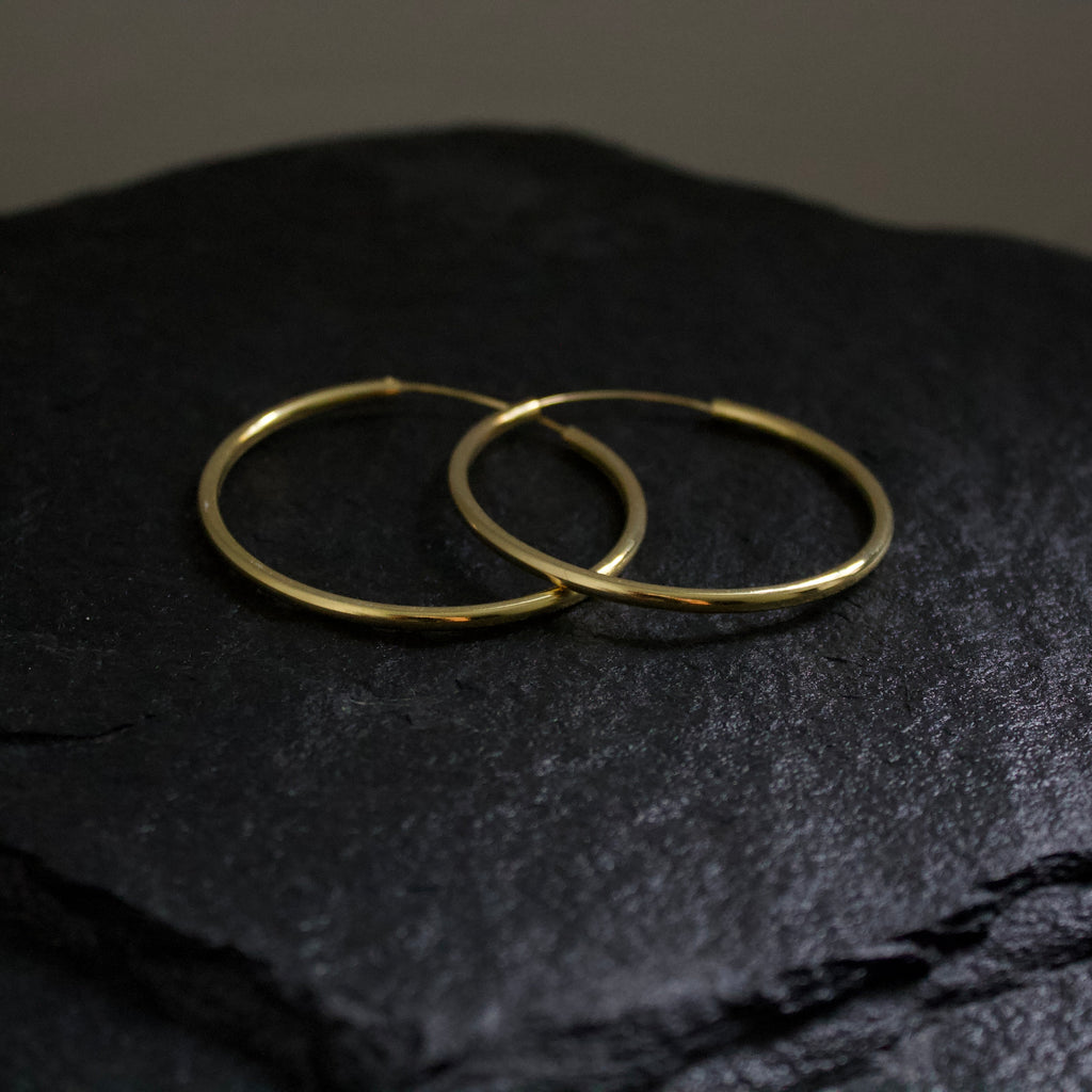 3mm Gold Hoops